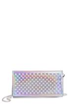 Women's Christian Louboutin Boudoir Metallic Leather Wallet On A Chain -