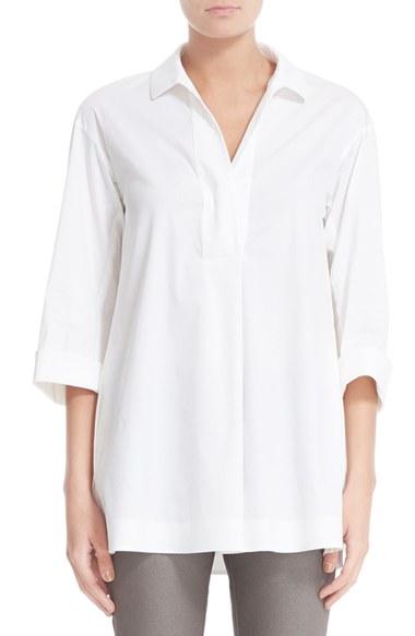 Women's Lafayette 148 New York Mina Stretch Cotton Blouse