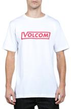 Men's Volcom Logo T-shirt, Size - White
