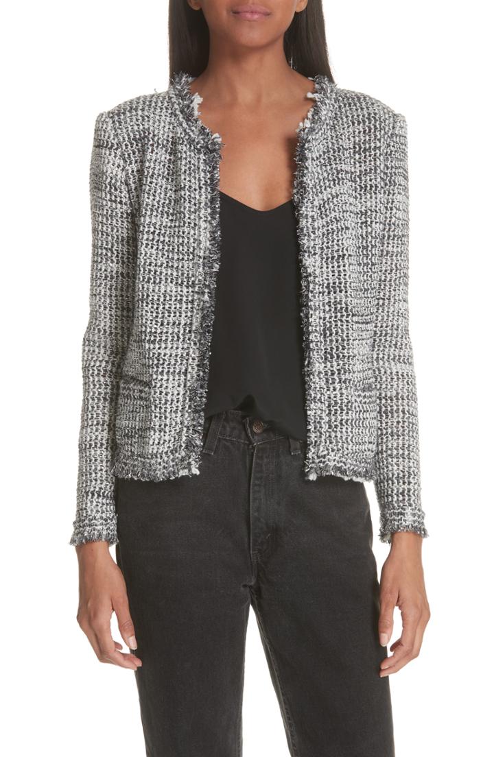 Women's Emporio Armani Wool Peplum Jacket Us / 42 It - Black