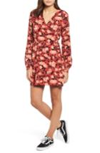 Women's Obey Darcy Floral Wrap Dress - Red