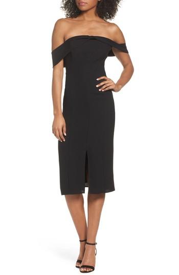 Women's 19 Cooper Off The Shoulder Sheath Dress - Black