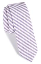 Men's 1901 Stripe Cotton Tie, Size - Purple
