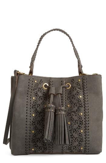 Elle & Jae Gypset Cutwork Palomina Faux Leather Satchel - Black