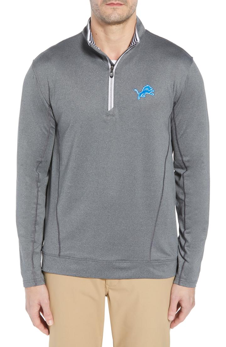 Men's Cutter & Buck Endurance Detroit Lions Fit Pullover, Size Medium - Black