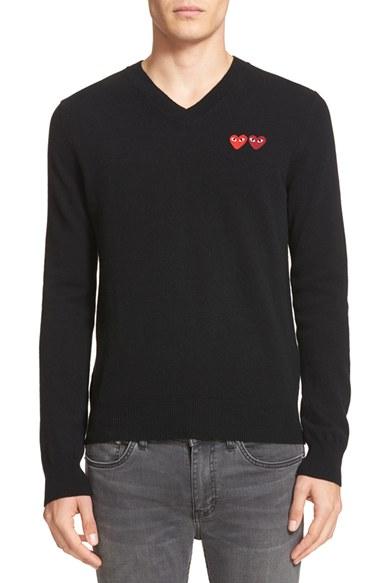 Men's Comme Des Garcons Play Wool Pullover