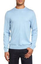 Men's Nordstrom Men's Shop Cotton & Cashmere Crewneck Sweater, Size - Blue