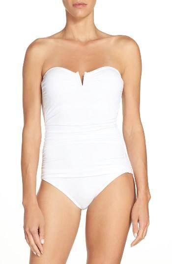Women's Tommy Bahama 'pearl' Convertible One-piece Swimsuit - White
