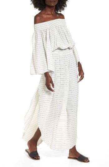 Women's Faithfull The Brand Pousada Off The Shoulder Maxi Dress - Green