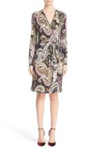Women's Etro Paisley Print Faux Wrap Jersey Dress