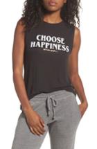 Women's Spiritual Gangster Choose Happiness Muscle Tee - Black