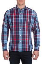 Men's Psycho Bunny Flannel Sport Shirt - Blue