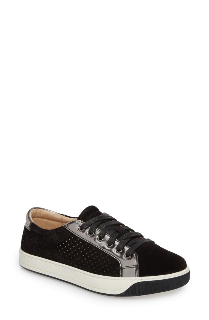 Women's Johnston & Murphy Emerson Perforated Sneaker M - Black