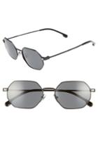 Women's Versace 53mm Hexagon Sunglasses - Matte Black Solid