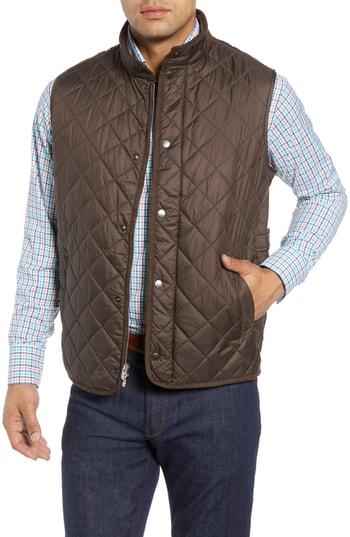 Men's Peter Millar Essex Quilted Vest - Metallic