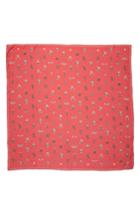 Women's Alexander Mcqueen Medieval Flower Silk Scarf, Size - Red