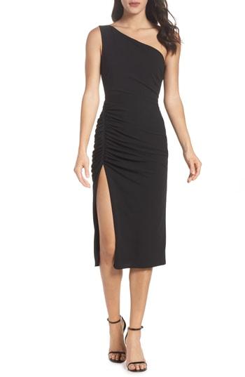 Women's Katie May One-shoulder Crepe Dress - Black