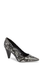 Women's Calvin Klein Icey Nappa Cone Heel Pump .5 M - Black