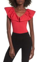 Women's Leith Ruffle Bodysuit - Red
