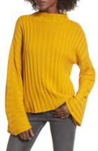 Women's Bp. Wide Rib Mock Neck Sweater - Green