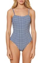 Women's Red Carter Gingham One-piece Swimsuit - Blue