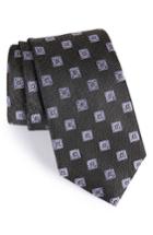 Men's Nordstrom Ornate Silk Tie, Size X-long - Black