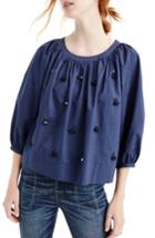 Women's J.crew The Perfect Embellished Top - Blue