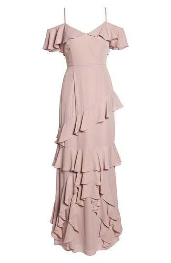Women's Wayf Danielle Off The Shoulder Tiered Crepe Dress, Size - Purple