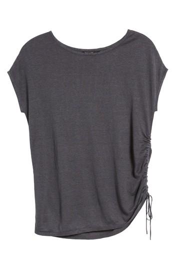 Petite Women's Nic+zoe Refreshing Side Tie Top P - Grey