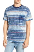 Men's Rvca Rusholme Stripe T-shirt - Blue