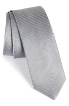Men's The Tie Bar Sound Wave Herringbone Silk Tie, Size - Grey