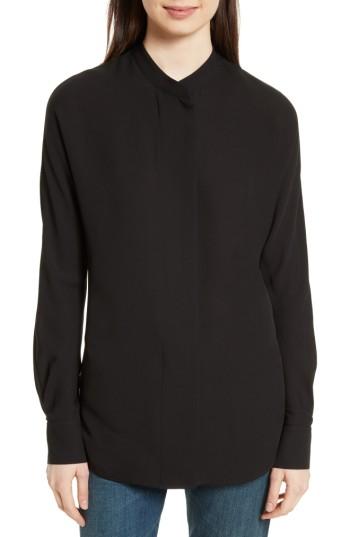 Women's Theory Classic Perfect Dolman Sleeve Silk Blouse - Black