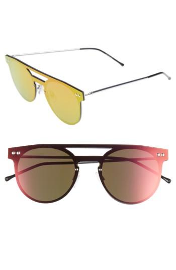 Women's Spitfire Prime 49mm Frameless Sunglasses - Silver/ Purple Mirror