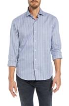 Men's Culturata Tailored Fit Stripe Sport Shirt, Size - Blue