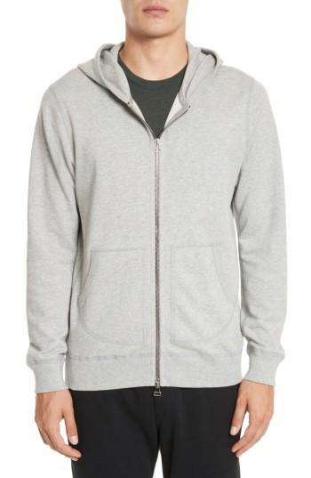 Men's Wings + Horns Zip Hoodie - Grey