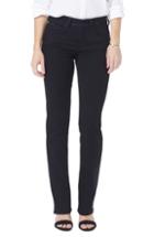 Women's Nydj Marilyn High Waist Straight Jeans (similar To 14w) - Black