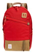 Men's Topo Designs Canvas & Leather Daypack - Red