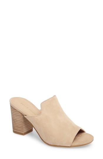 Women's Pelle Moda Blair Peep Toe Mule .5 M - Beige