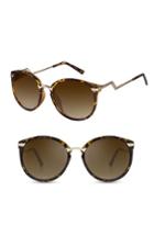 Women's Perverse Dewap 55mm Gradient Sunglasses - Tortoise/ Gold/ Brown