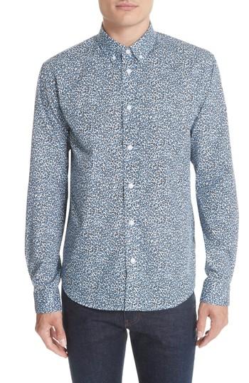 Men's Kenzo Print Sport Shirt - Blue