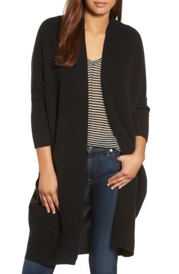 Women's Halogen Essential Cashmere Cardigan, Size - Black