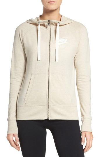 Women's Nike Gym Zip Hoodie - Grey