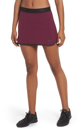 Women's Nike Flex Tennis Skirt - Burgundy