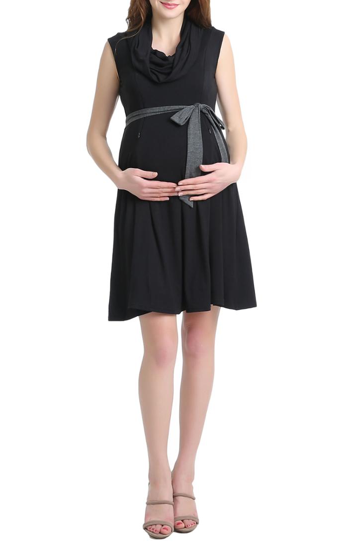 Women's Kimi And Kai Megan Cowl Neck Maternity/nursing Dress