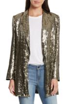 Women's Alice + Olivia Jace Sequin Embellished Blazer - Metallic