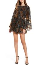 Women's Lioners Lovers & Gamblers Backless Burnout Velvet Romper - Black