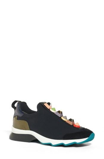 Women's Fendi Rainbow Studded Sneaker .5us / 38eu - Black