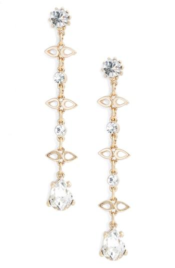 Women's Treasure & Bond Crystal Station Linear Drop Earrings