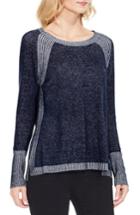 Women's Two By Vince Camuto Contrast Ribbed Raglan Sweater - Blue