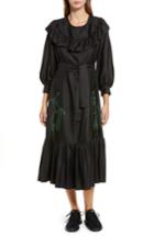 Women's Carla Fernandez Bonnie Linen & Silk Dress - Black